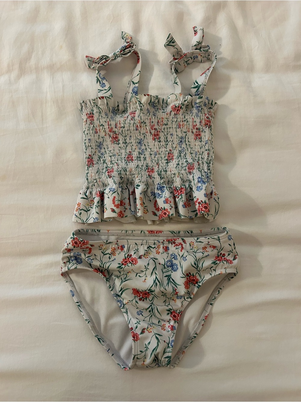 Janie and Jack White Floral Ruffle Two-Piece